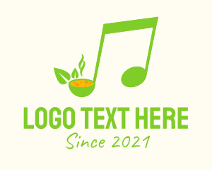 Dinner - Green Soup Note logo design