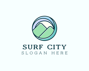 Wave Mountain Travel logo design