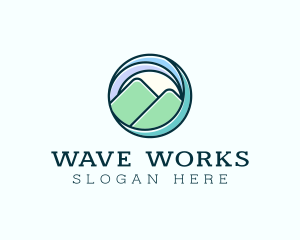 Wave Mountain Travel logo design