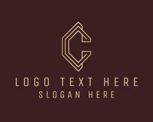 Investor - Gold Luxury Letter C logo design