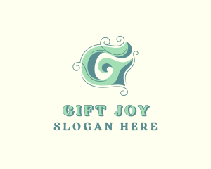 Feminine Swirl Decor Letter G logo design