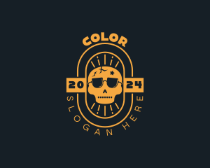 Emblem - Fashion Skull Sunglasses logo design