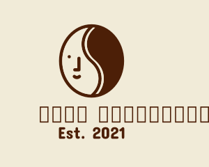 Cappuccino - Coffee Bean Face logo design