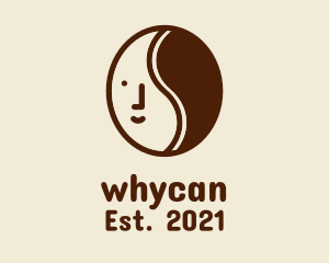 Coffee Farm - Coffee Bean Face logo design