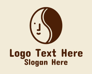 Coffee Bean Face  Logo