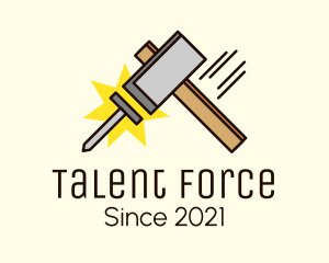 Workforce - Hammer Construction Builder logo design