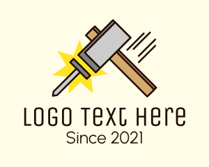 Workforce - Hammer Construction Builder logo design