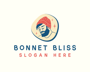 Hipster Bonnet Man logo design