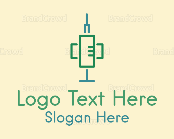 Medical Syringe Tool Logo