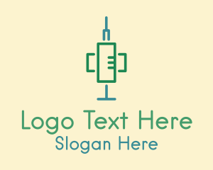 Medical Syringe Tool Logo