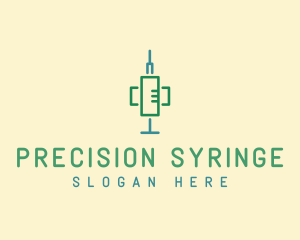 Medical Syringe Tool logo design