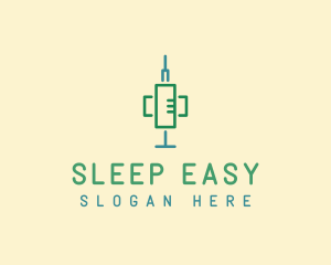 Anesthesiologist - Medical Syringe Tool logo design