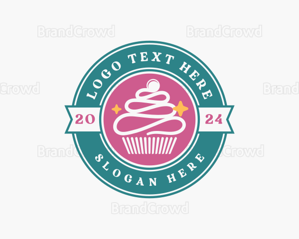 Cupcake Dessert Bakeshop Logo