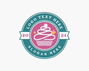 Cupcake Dessert Bakeshop Logo