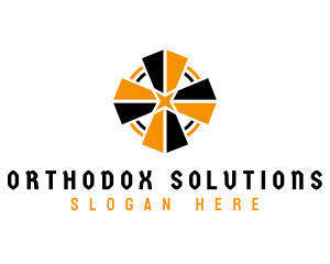Orthodox - Religious Cross Medal logo design