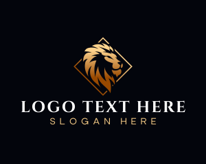 Hunter - Wild Lion Animal logo design