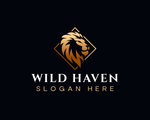 Wild Lion Animal logo design