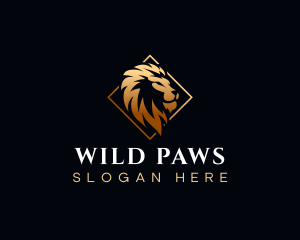 Wild Lion Animal logo design