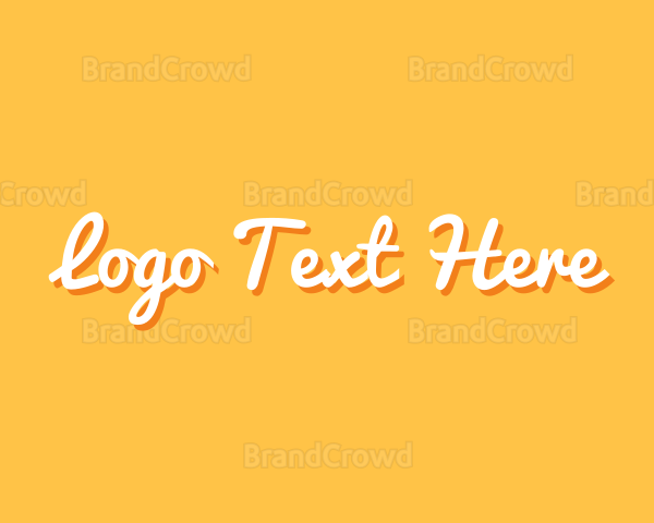 Handwritten Script Text Logo