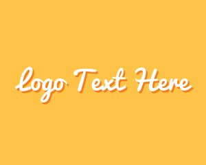 Word - Handwritten Script Text logo design