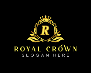 Ornamental Crown Crest logo design