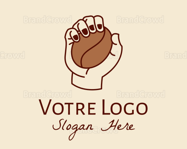 Coffee Bean Hand Logo