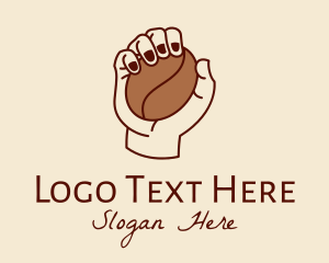 Coffeehouse - Coffee Bean Hand logo design