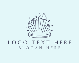 Teardrop - Elegant Crystals Gem logo design