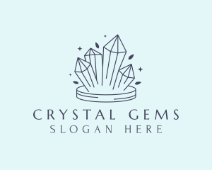 Elegant Crystals Gem logo design