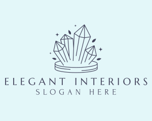 Elegant Crystals Gem logo design