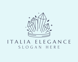 Elegant Crystals Gem logo design