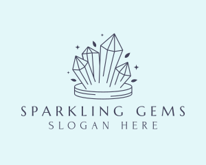 Elegant Crystals Gem logo design