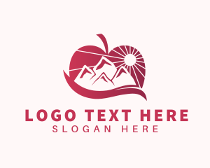 Agriculture - Organic Apple Mountain logo design