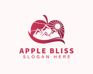 Organic Apple Mountain logo design