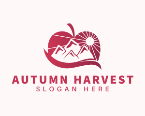 Organic Apple Mountain logo design