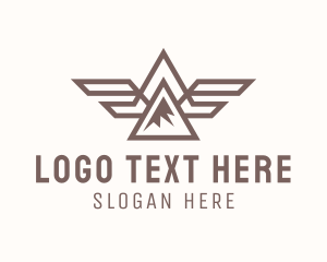 Explorer - Mountain Peak Wings logo design