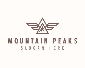 Himalayas - Mountain Peak Wings logo design