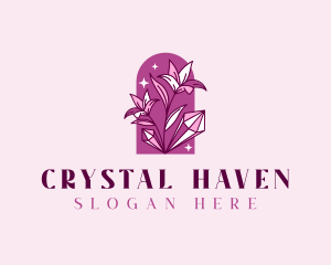 Flower Crystal Lily logo design