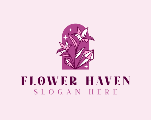 Flower Crystal Lily logo design