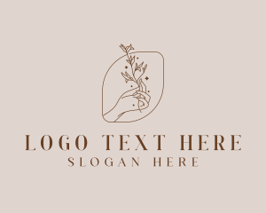 Lifestyle - Hand Floral Beautician logo design