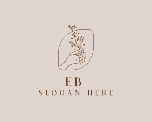 Feminine - Hand Floral Beautician logo design