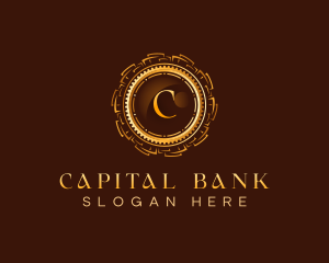 Bank - Cryptocurrency Coin Banking logo design