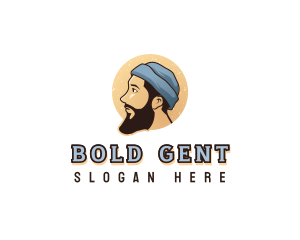 Beard Beanie Man logo design