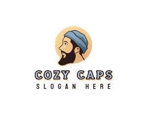 Beard Beanie Man logo design