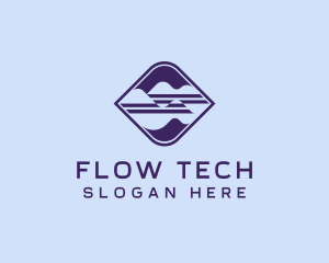 Professional Wave Tech Business logo design