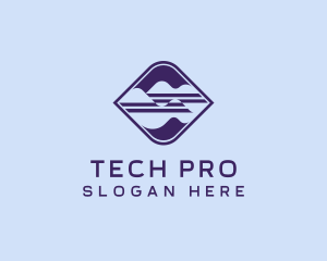 Professional Wave Tech Business logo design