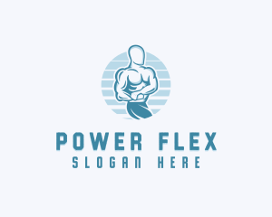 Muscular - Muscular Fitness Man logo design