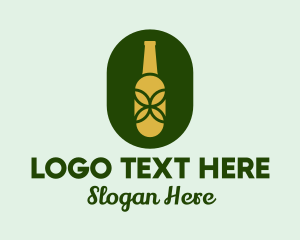 Draft Beer - Organic Alcohol Bottle logo design