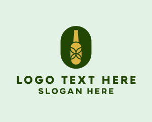 Beer Bottle - Organic Alcohol Bottle logo design