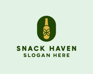 Organic Alcohol Bottle  logo design